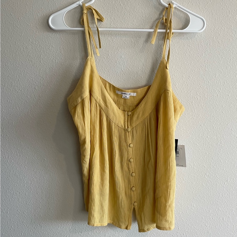 Nwt O'neill ‘May Solid Top’ Yellow Knit Button Do… - image 6